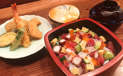 福 ちらし 天ぷら付き