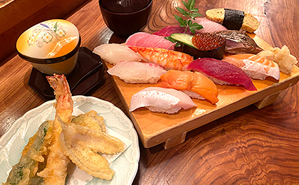 寿 にぎり（1.5人前）天ぷら付き